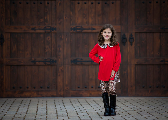 Young-Girl-in-Red-Holiday-Portrait