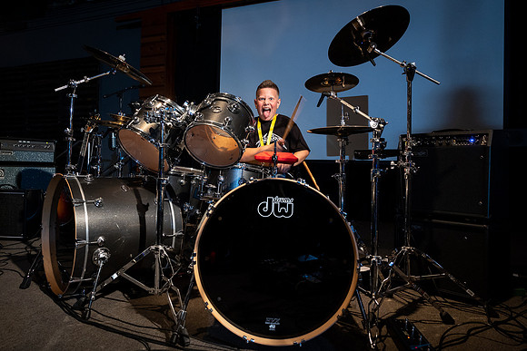 Bar-Mitzvah-Party-Boy-Playing-Drums