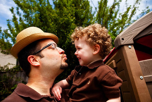 Tender-Moment-with-Daddy-and-His-Little-Boy